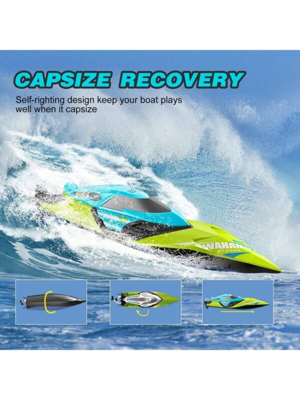 iKid 4Drc S2 4Drc Fast Rc Boat For Pools And Lakesremote Control Boat With Led Lights2.4Ghz High Speed Rc Racing Boats For Lakes Low Battery Alarmlogistics Is Randomly Dispatched By Upsusps And Fedex - Image 3