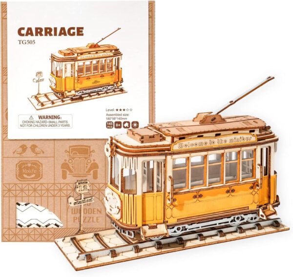 iKid Robotime Rolife Vintage Car Model 3D Wooden Puzzle Toys For Chilidren Kids - Image 6