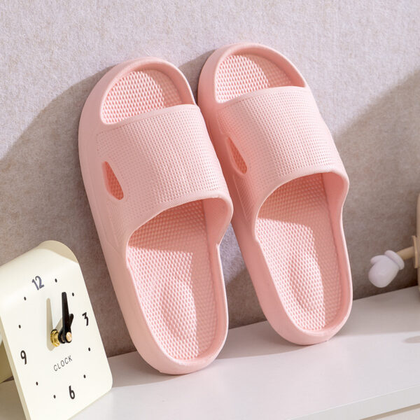 iKid Solid Color Thick Bottom Home Slippers Summer Non-Slip Floor Bathroom Slipper Women Men Couples Shoes - Image 8