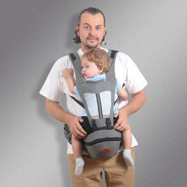 iKid Baby Hip Seat Carrier Baby Waist Stool For Child Infant Toddler With Adjustable Strap Buckle Pocket Soft Inner Huge Storage Ergonomic Baby Carrier Infant Kid Baby Hipseat Sling - Image 2