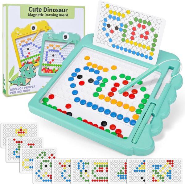 iKid Kids Magnetic Drawing Board Montessori Fine Motor Skill Learning Toy Doodle Gift - Image 7