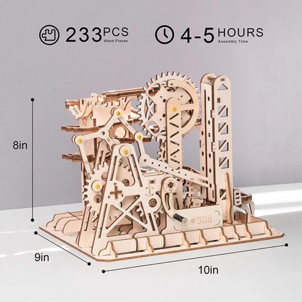 iKid 3D Diy Wooden Puzzle Roller Coaster Children'S Toys - Image 3