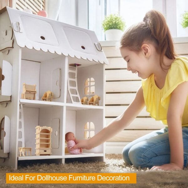 iKid 3D Wooden Dollhouse Furniture Puzzles Diy Miniature Furniture Models Set - Image 5