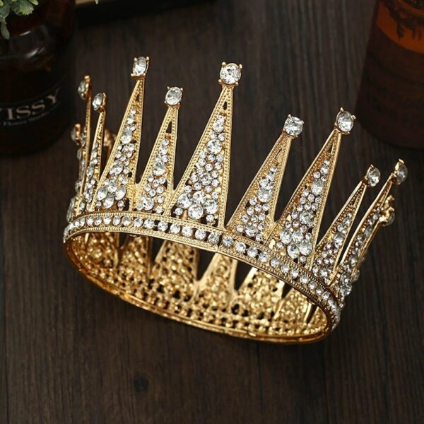 iKid Fashion Bridal Hair Accessories Alloy Hollow Diamond Crown - Image 5