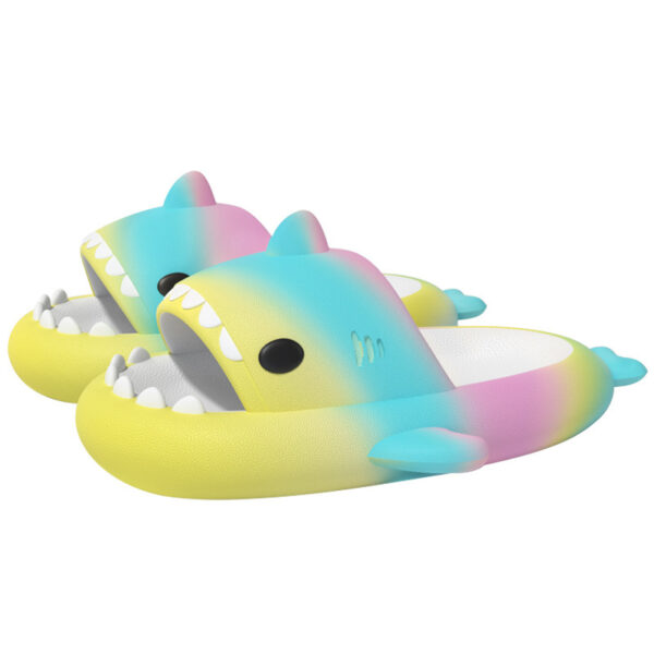 iKid Gradient Rainbow Shark Slippers Women'S Summer Indoor - Image 5