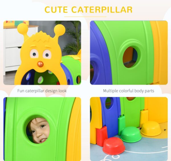 iKid Tunnel Kids Outdoor Play Multicolor 59 Inches Long Non-Toxic Pp Toddler Toy For 3-6 Years Old - Image 4