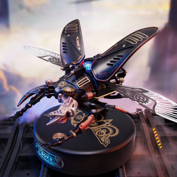 iKid Robotime Rokr Stag Beetle Metal 3D Puzzles Games Punk Style Gift For Birthday Easy Assembly Mechanical Design Diy Toys - Mi03 - Image 4