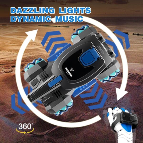iKid De 4Drc Y1 Rc Tank Shooting Gesture Sensing Rc Stunt Car With Light Music - Image 7