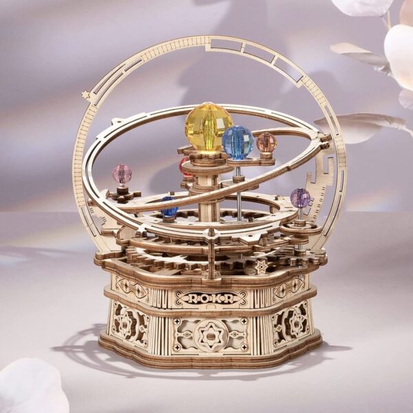 iKid Rokr Rotating Starry Night Mechanical Music Box 3D Wooden Puzzle Assembly Model Building Kits Toys For Children Kids - Amk51 - Image 5