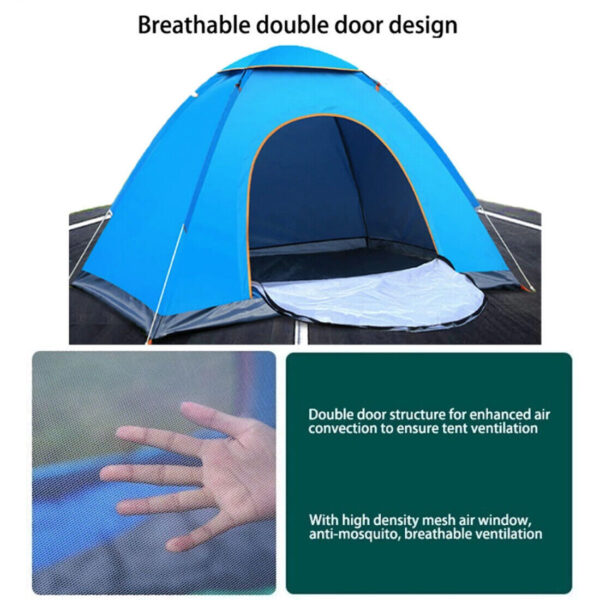 iKid 3-4 Person Automatic Up Outdoor Hiking Camping Tent Waterproof Uv Protection - Image 9