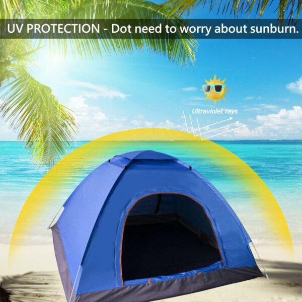 iKid 3-4 Person Automatic Up Outdoor Hiking Camping Tent Waterproof Uv Protection - Image 6
