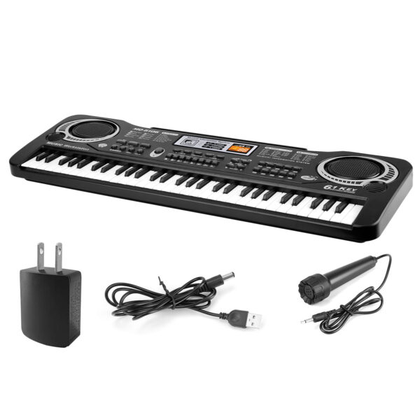 iKid 61 Keys Digital Music Electronic Keyboard Electric Piano Musical Instrument Kids Learning Keyboard With Microphone For Beginners Kids Girls Boys Adults - Image 5