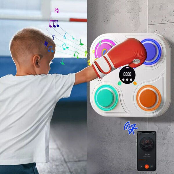 iKid Smart Punching Boxing Electronic Music Machine Home Training Bluetooth With Led. - Image 2