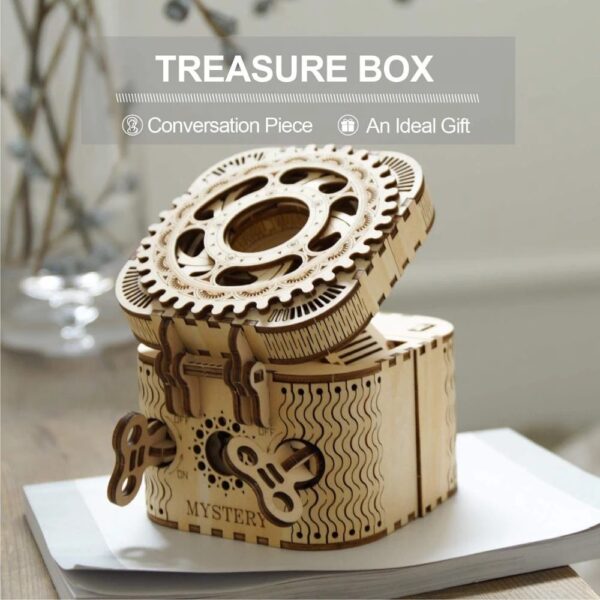 iKid Robotime Rokr 123Pcs Treasure Box Creative 3D Wooden Puzzle Game Assembly Toys Chris Gift For Children Adults Teens Dropshipping - Image 3