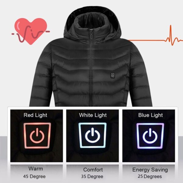 iKid New Heated Jacket Coat Usb Electric Jacket Cotton Coat Heater Thermal Clothing Heating Vest Men'S Clothes Winter - Image 2