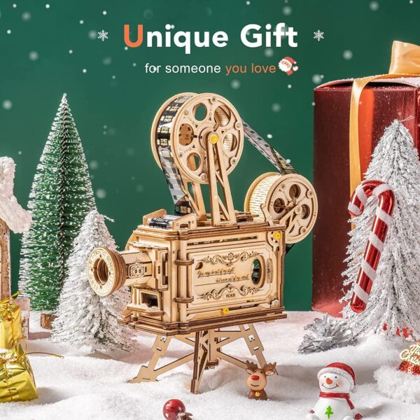 iKid Rokr 3D Wooden Puzzles Vitascope Mechanical Building Kits Movie Projector Toys - Image 7