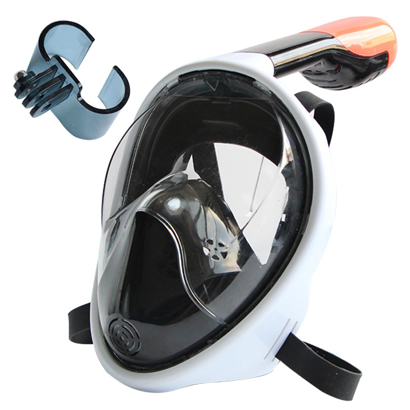 iKid Snorkeling Full Face Silicone Gopro Anti-Fog Goggles Equipment Full Dry Snorkel Swimming