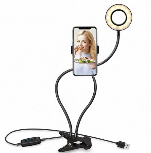 iKid Led Selfie Ring Light For Live Adjustable Makeup Light-8Cm Stand - Image 3
