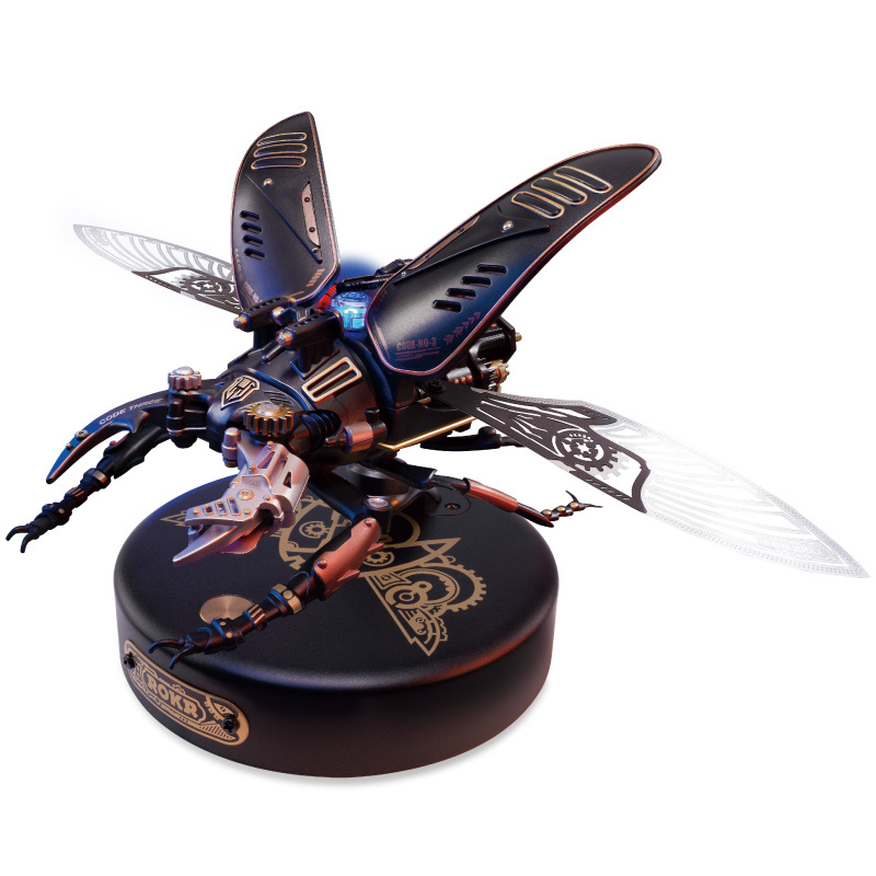 iKid Robotime Rokr Stag Beetle Metal 3D Puzzles Games Punk Style Gift For Birthday Easy Assembly Mechanical Design Diy Toys – Mi03