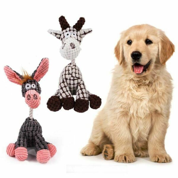 iKid Dog Toy Play Funny Pet Puppy Chew Squeaker Squeaky Plush Sound Toys Clean Teeth - Image 2