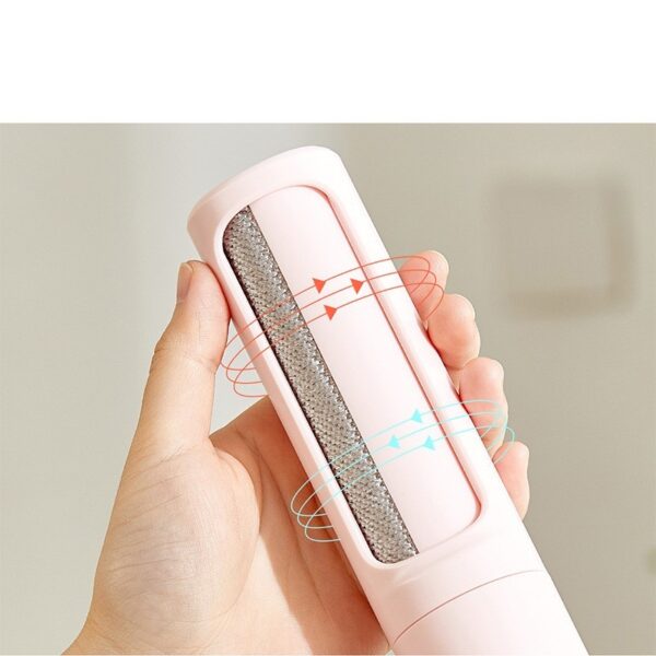 iKid 2-1 Reusable Pet Hair Remover Brush Lint Roller Portable Effective Self Cleaning Tool For Cat Dog Fur Hair Dust Removal Brush - Image 4