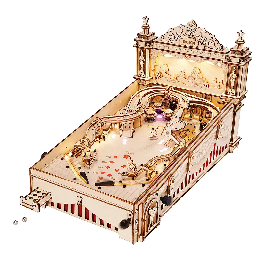 iKid Rokr 3D Puzzle Pinball Machine Wooden Puzzle Brainteaser Building Toy