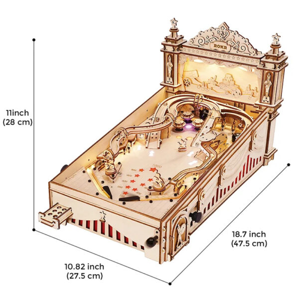 iKid Rokr 3D Puzzle Pinball Machine Wooden Puzzle Brainteaser Building Toy - Image 2
