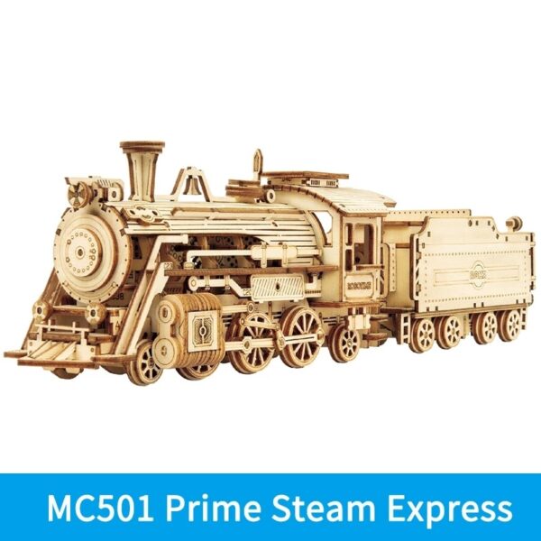 iKid Robotime Rokr Train Model 3D Wooden Puzzle Toy Assembly Locomotive Model Building Kits For Children Kids Birthday Christmas Gift - Image 6