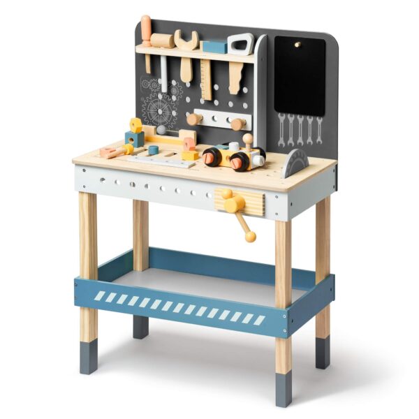 iKid Robotime Wooden Tool Bench For Kids Toy Play Workbench Workshop With Tools Set - Image 9