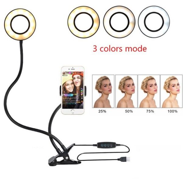 iKid Led Selfie Ring Light For Live Adjustable Makeup Light-8Cm Stand - Image 2