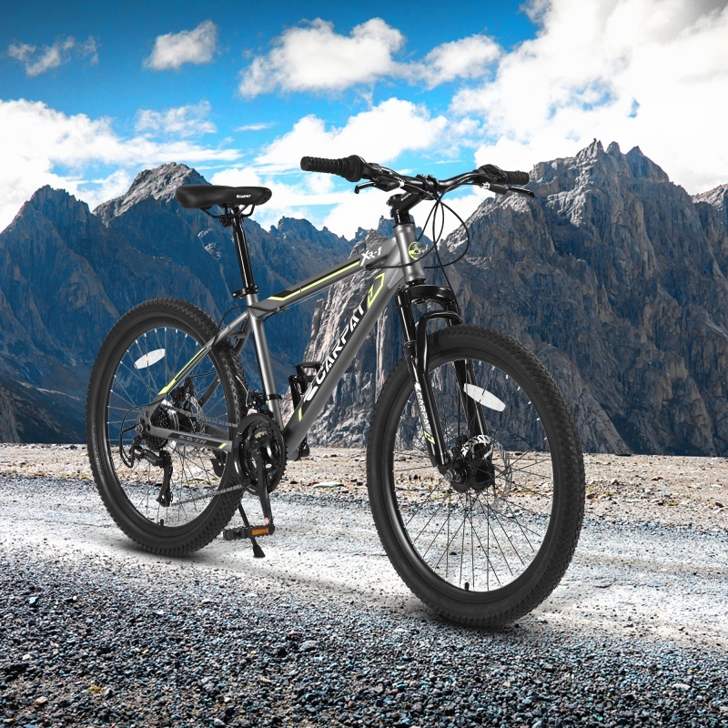 iKid 24 Inch Mountain Bike Suitable For Boys And Girls Steel Frame Shimano 21 Speed Mountain Bike With Dual Disc Brakes And Front Suspension Banned Platform Temu