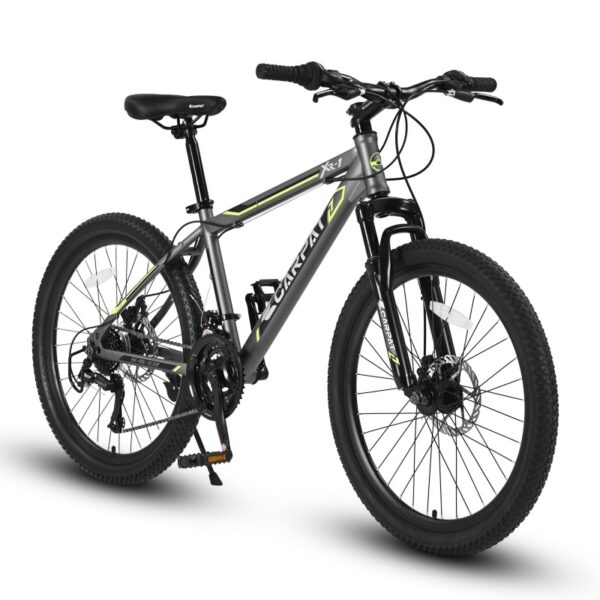 iKid 24 Inch Mountain Bike Suitable For Boys And Girls Steel Frame Shimano 21 Speed Mountain Bike With Dual Disc Brakes And Front Suspension Banned Platform Temu - Image 4