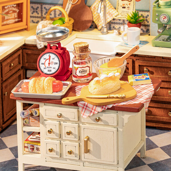 iKid Rolife Mini Dollhouse Kit - Diy 3D Puzzle Baking Kitchen &Amp; Book Nook Creative Craft For Adults Teens Miniature Model Building Unique Gift For Women - Image 5