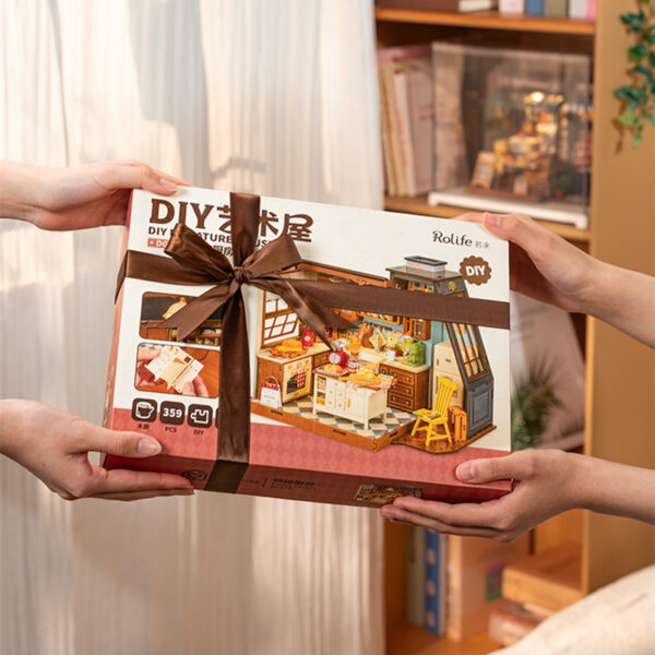 iKid Rolife Mini Dollhouse Kit - Diy 3D Puzzle Baking Kitchen &Amp; Book Nook Creative Craft For Adults Teens Miniature Model Building Unique Gift For Women - Image 6