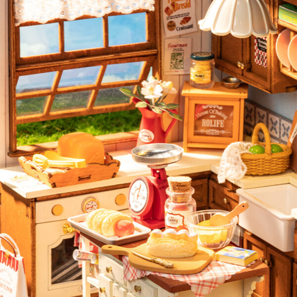 iKid Rolife Mini Dollhouse Kit - Diy 3D Puzzle Baking Kitchen &Amp; Book Nook Creative Craft For Adults Teens Miniature Model Building Unique Gift For Women - Image 8