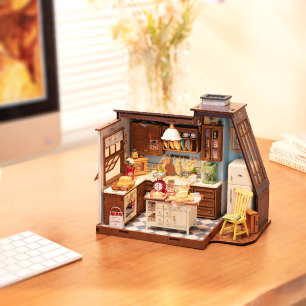 iKid Rolife Mini Dollhouse Kit - Diy 3D Puzzle Baking Kitchen &Amp; Book Nook Creative Craft For Adults Teens Miniature Model Building Unique Gift For Women - Image 9