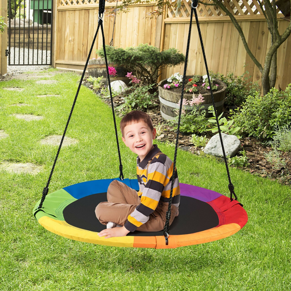 iKid 40 Inch Flying Saucer Tree Swing Outdoor Play For Kids