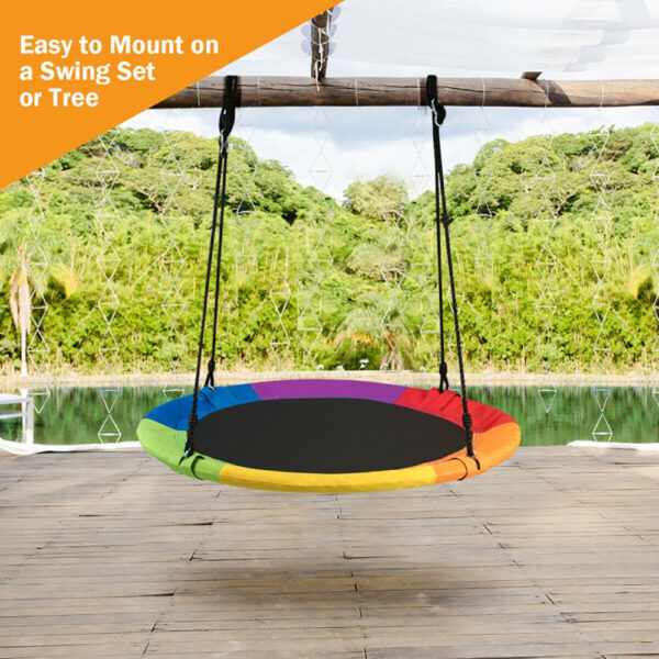 iKid 40 Inch Flying Saucer Tree Swing Outdoor Play For Kids - Image 3