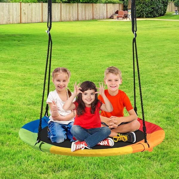iKid 40 Inch Flying Saucer Tree Swing Outdoor Play For Kids - Image 5