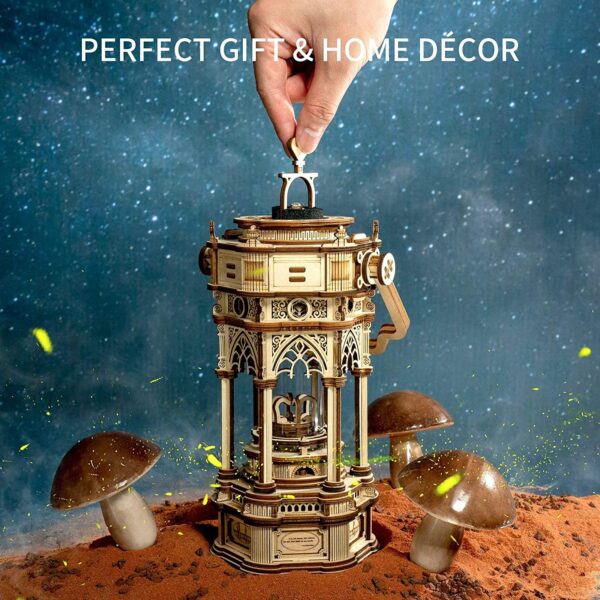iKid Robotime Rokr 3D Wooden Puzzles Diy Musical Box Building Kit Mechanical Models To Build - Victorian Lantern - Image 9