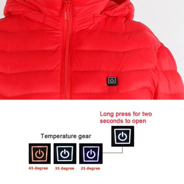iKid New Heated Jacket Coat Usb Electric Jacket Cotton Coat Heater Thermal Clothing Heating Vest Men'S Clothes Winter - Image 3