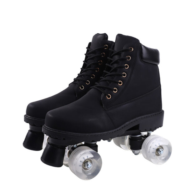 iKid Double Row Skates Double Row Pulleys Four-Roller Skates Roller Skating Flashing Wheels - Image 6