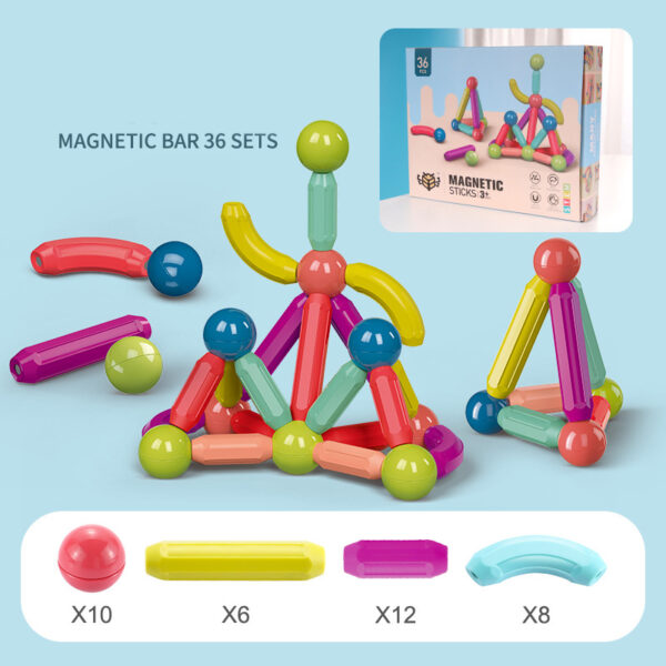 iKid Baby Toys Magnetic Stick Building Blocks Game Magnets Children Set Kids Magnets For Children Magnetic Toy Bricks - Image 4
