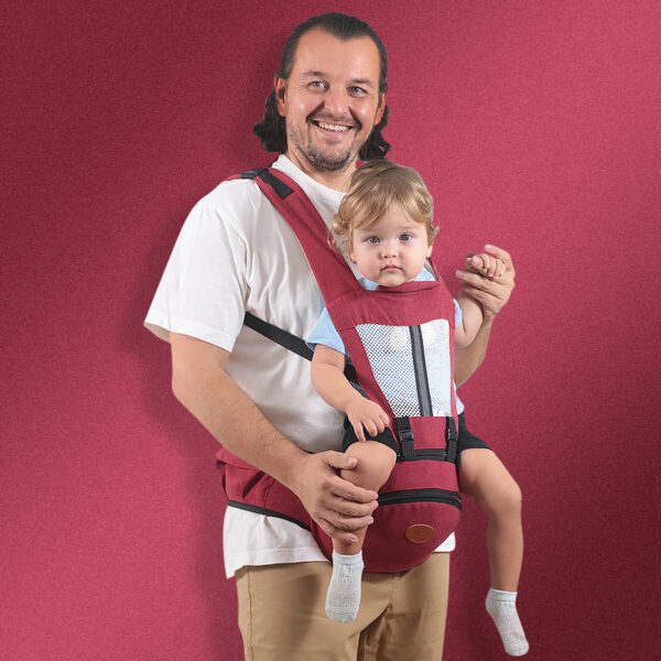 iKid Baby Hip Seat Carrier Baby Waist Stool For Child Infant Toddler With Adjustable Strap Buckle Pocket Soft Inner Huge Storage Ergonomic Baby Carrier Infant Kid Baby Hipseat Sling - Image 3