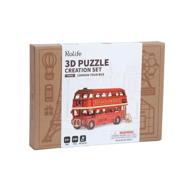 iKid Rolife London Tour Bus 3D Wooden Puzzleonly Supports Tk And Independent Website Platforms - Image 2