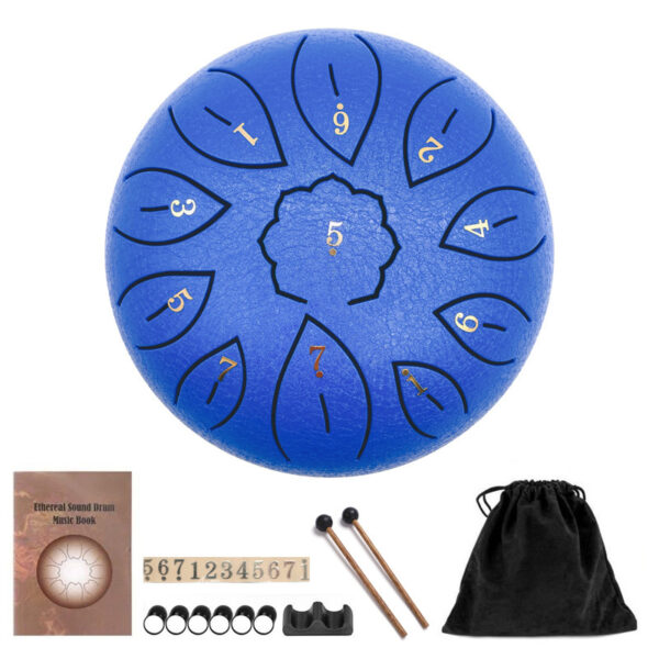 iKid 6-Inch 11-Tone Ethereal Drum C Steel Tongue Drum - Image 3