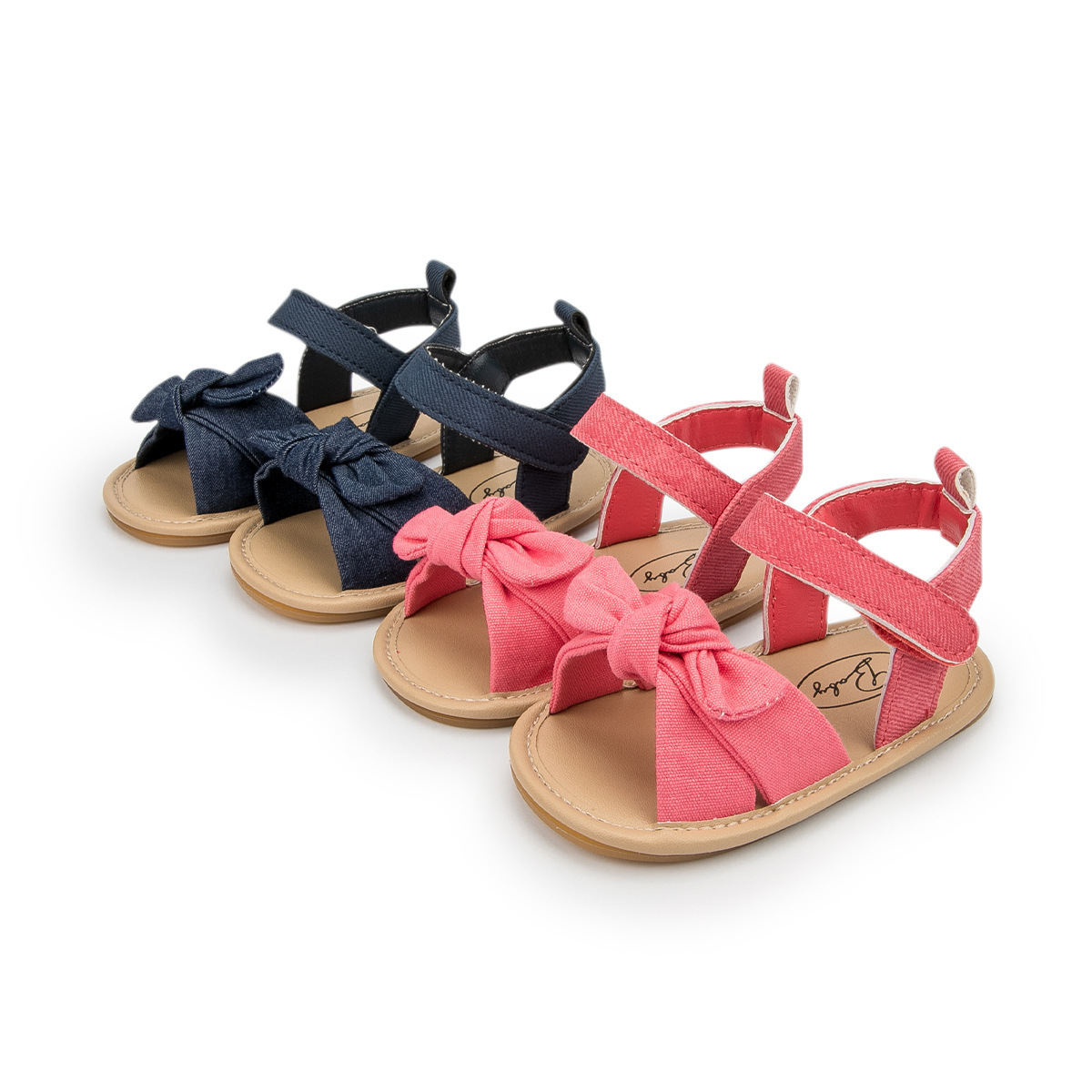 iKid Summer New Baby Bow Sandals Rubber Sole