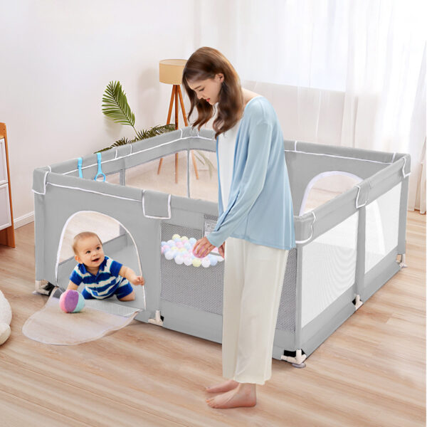 iKid Baby Playpen With Mat Activity Centre Indoor Outdoor Baby Fence Toddlers Babies - Image 2
