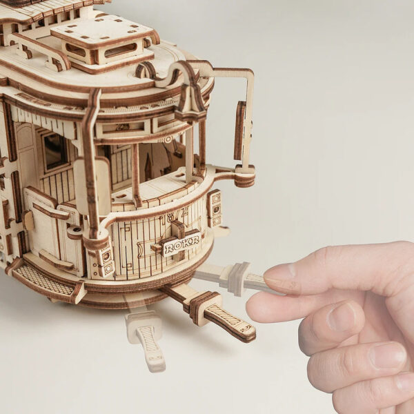 iKid Rokr Classic City Tram 3D Wooden Puzzle Lk801 Building Toys Jigsaw For Xmas Gift - Image 5