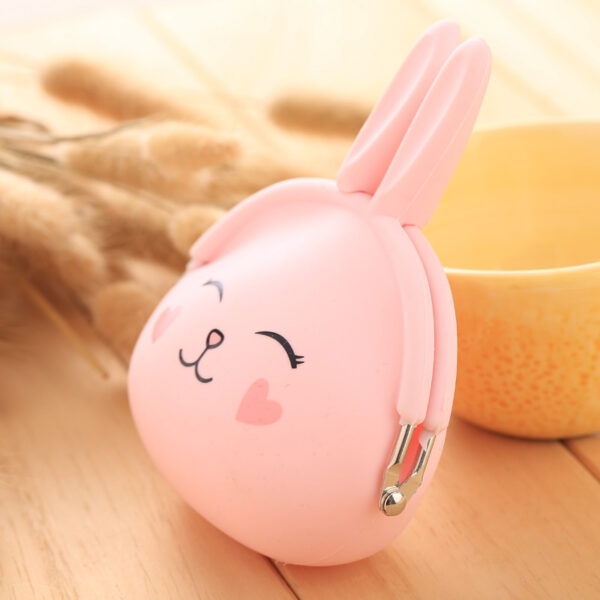 iKid Cartoon Silica Gel Zero Purse Korean Lovable Rabbit Zero Purse Candy Color Packet Key Bag Lady Bag - Image 3